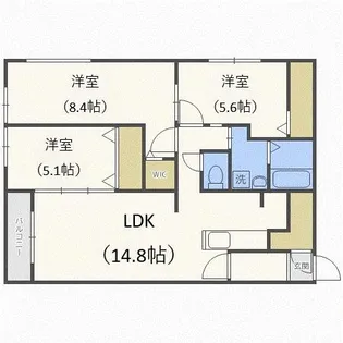 カレラ山鼻2nd【5階】の間取り