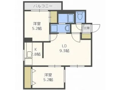 ブランシャール豊平公園【1階】の間取り