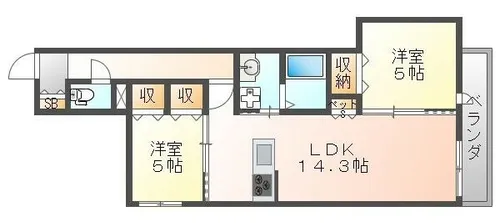 Sourire d’ange. スーリール ダンジュ【3階】の間取り