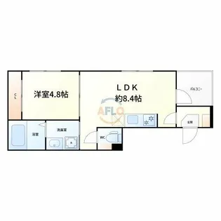 カメリア神崎川【3階】の間取り