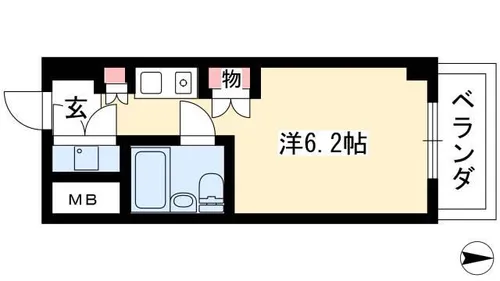 朝日プラザ名古屋ターミナルスクエア【301号室】の間取り
