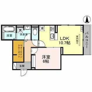 D-room平野Ⅱ B【3階】の間取り