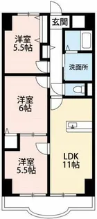 愛知県岡崎市真福寺町字中ノ坂【マンション】の間取り