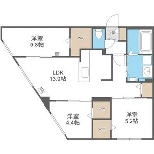 ラグランジュ円山【1階】の間取り