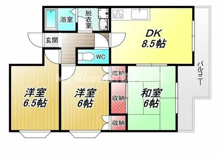 ジョイフルオオイシ3号館【3階】の間取り
