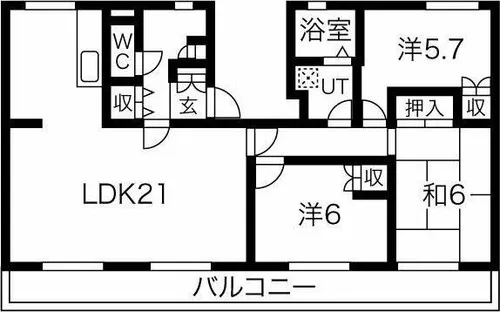 ファティリティ稲沢 3号棟【412号室】の間取り