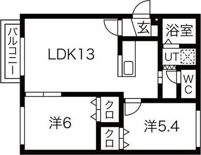 パルティール TM LSE【2階】の間取り