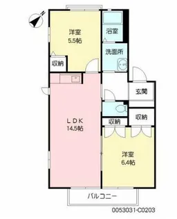 ヴァン・ヴェール C棟【2階】の間取り