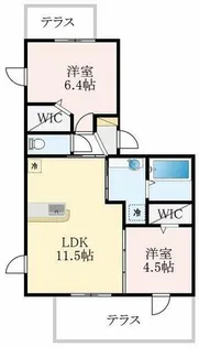 大阪府大阪狭山市金剛2丁目【アパート】の間取り
