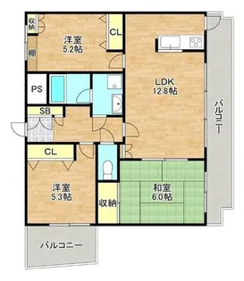 アインス巽【5階】の間取り