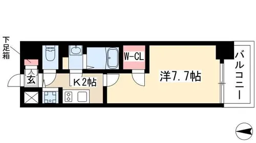 プレサンス新栄町ギャラント【10階】の間取り