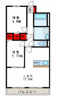 グランヴェール青山B棟【2階】の間取り