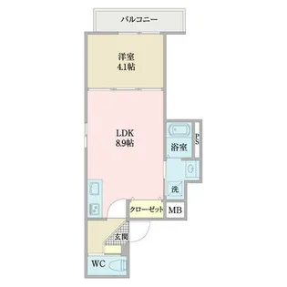 グランディール高畑【0202号室】の間取り