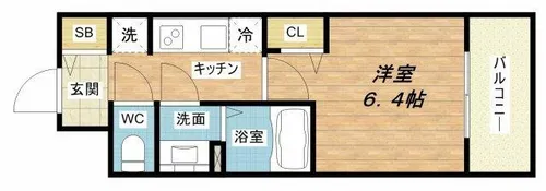 プレサンス 梅田北 ディア【5階】の間取り
