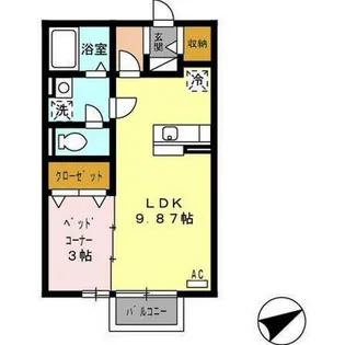 フラリッシュ・ウッド【2階】の間取り