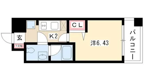 レジディア久屋大通【0804号室】の間取り