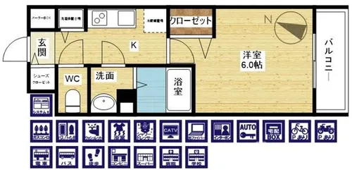 プレサンス塚本駅前【3階】の間取り