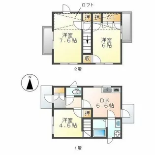 愛知県名古屋市千種区田代町字蝮池上【一戸建】の間取り