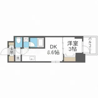 Dimus北浜【7階】の間取り
