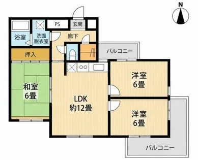 ベルハウス高槻【601号室】の間取り