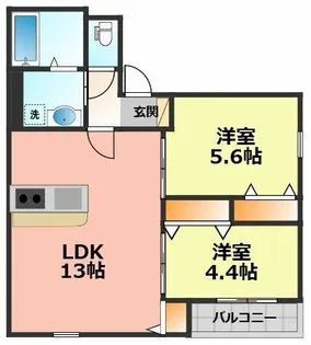 DEVELD城東町WEST【103号室】の間取り