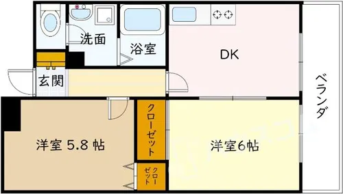 エスペランサ豊中【4階】の間取り