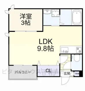 CONFORTIA安部山公園【102号室】の間取り
