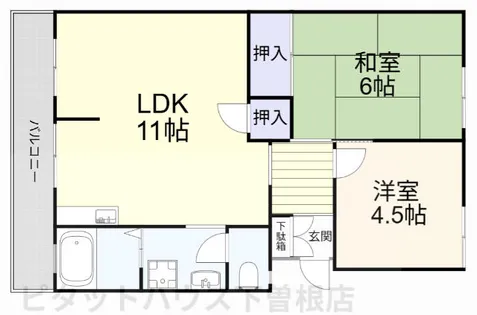 エスポワール堀【102号室】の間取り