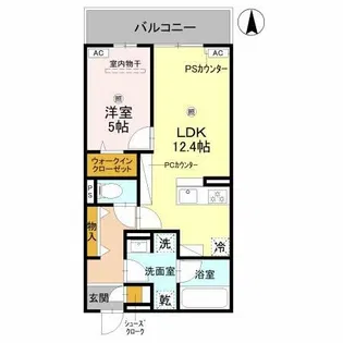 COCORU平野西【2階】の間取り