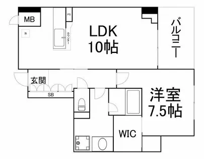 アーデンタワー福島【7階】の間取り