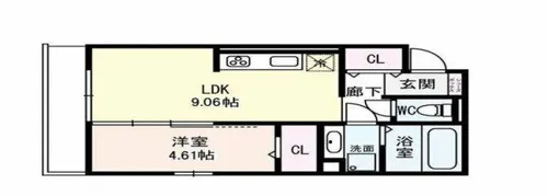 プルミエール蒲生【3階】の間取り