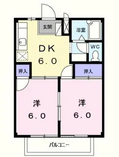 コーポラスカンナ【2階】の間取り