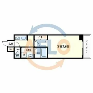 1Kの間取り画像