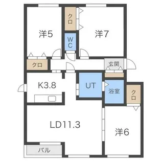 エスポアールⅠ【1階】の間取り