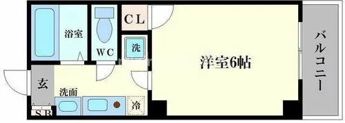 NANIWA一番館【3階】の間取り
