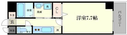 TOCCH1番館【4階】の間取り
