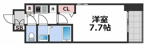 プロシード難波ディオス【10階】の間取り
