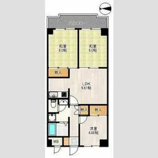 グランドメゾン浅田Ⅰ【4階】の間取り