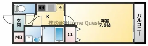 フジパレス光南町Ⅱ番館【2階】の間取り