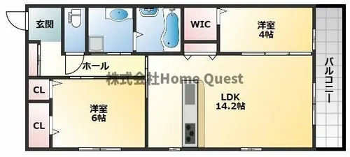 Kaketto Brickowski【103号室】の間取り