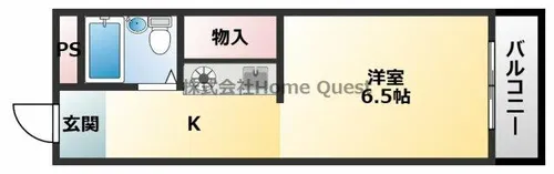 大宝菱屋西ロイヤルハイツ【603号室】の間取り