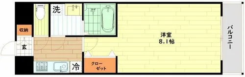 セオリー梅田ドムス【3階】の間取り