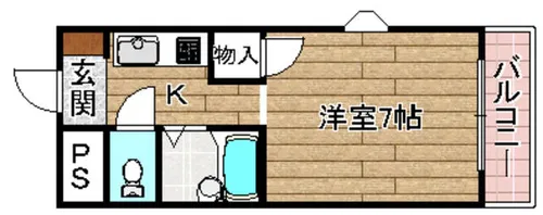 サンハイツ殿町【1階】の間取り