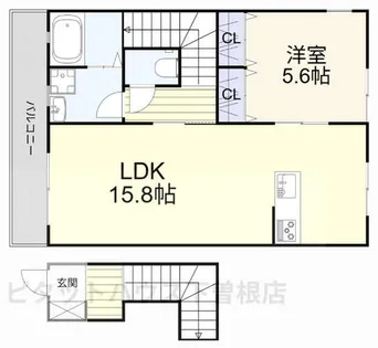 ルネス若園A棟【205号室】の間取り