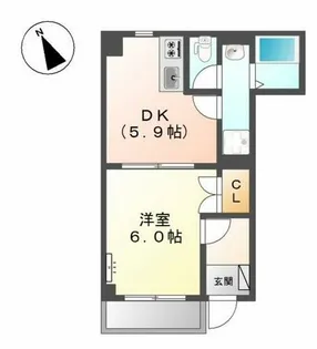 プチタウンかずみ【1階】の間取り