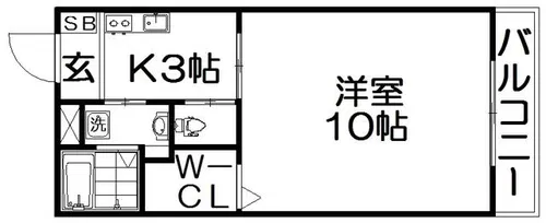 グランドコンポート谷町【2階】の間取り