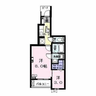 ベルタローザ【1階】の間取り