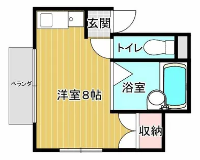 リバーハイツ深草【1階】の間取り