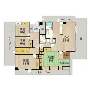 フォレスタ育和【6階】の間取り