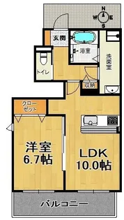 ハーバーコート神戸【1階】の間取り